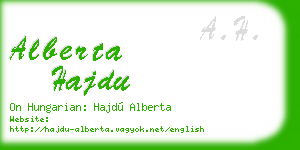 alberta hajdu business card